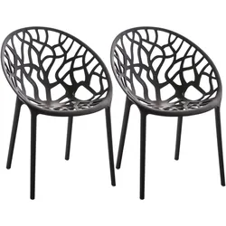 CLP 2er Set Stuhl Hope   Farbe: schwarz