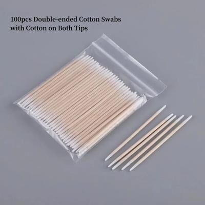 Uplifted Goods Disposable Precision Nail Polish Remover And Cotton Cleaning Sticks 100pcs Ivory