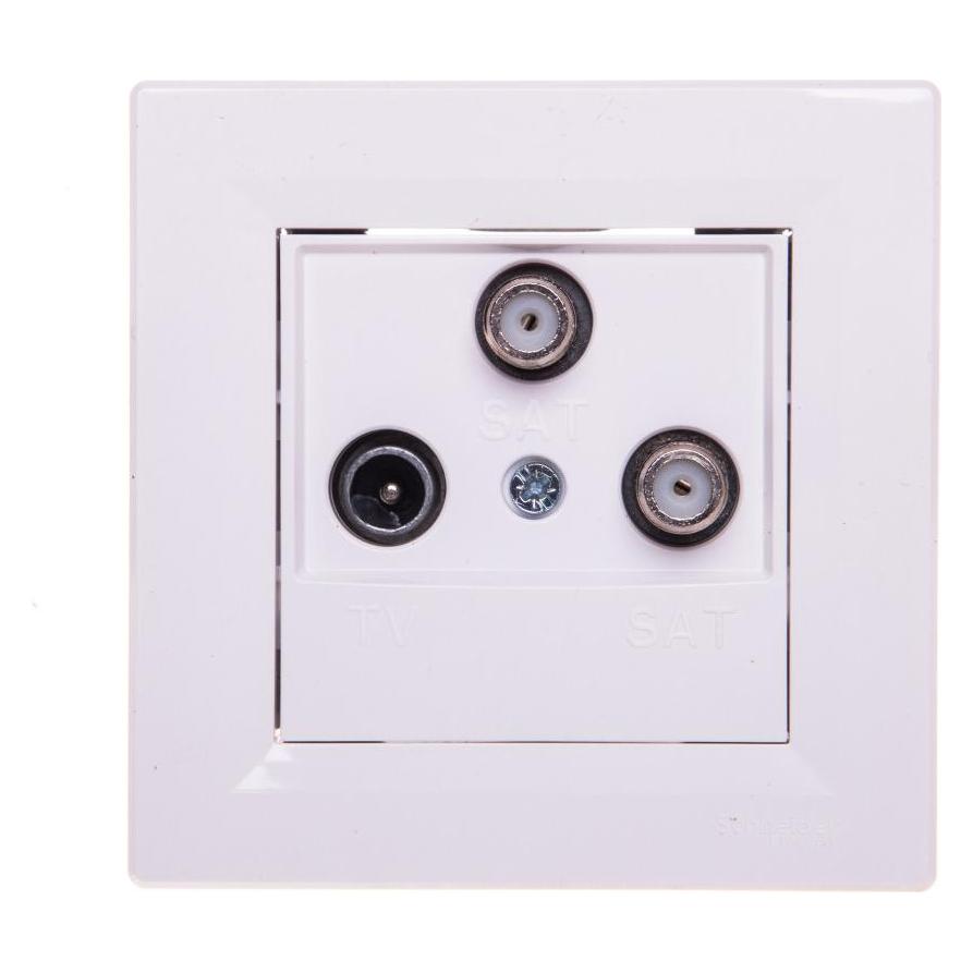 Schneider Electric TV-SAT-SAT-Antennendose 1dB weiss - EPH3600121 (Antennendose) (EPH3600121)