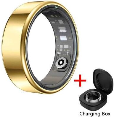 Uplift Treasures Smart Health Fitness Ring Heart Rate SpO2 Multi Sport Tracker gold With Box 10