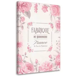 WANDBILD blumen im vintage stil