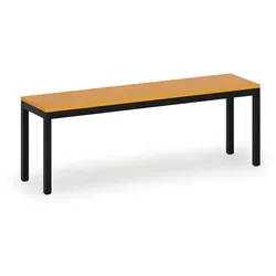 Umkleidebank, Sitzfläche - Laminat, Länge 1200 mm, orange