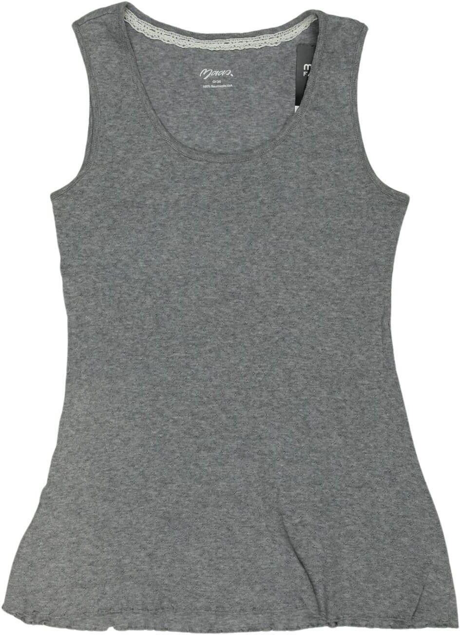 Maas Damen Top, Grau, Gr. EU 36, Baumwolle - Second Hand