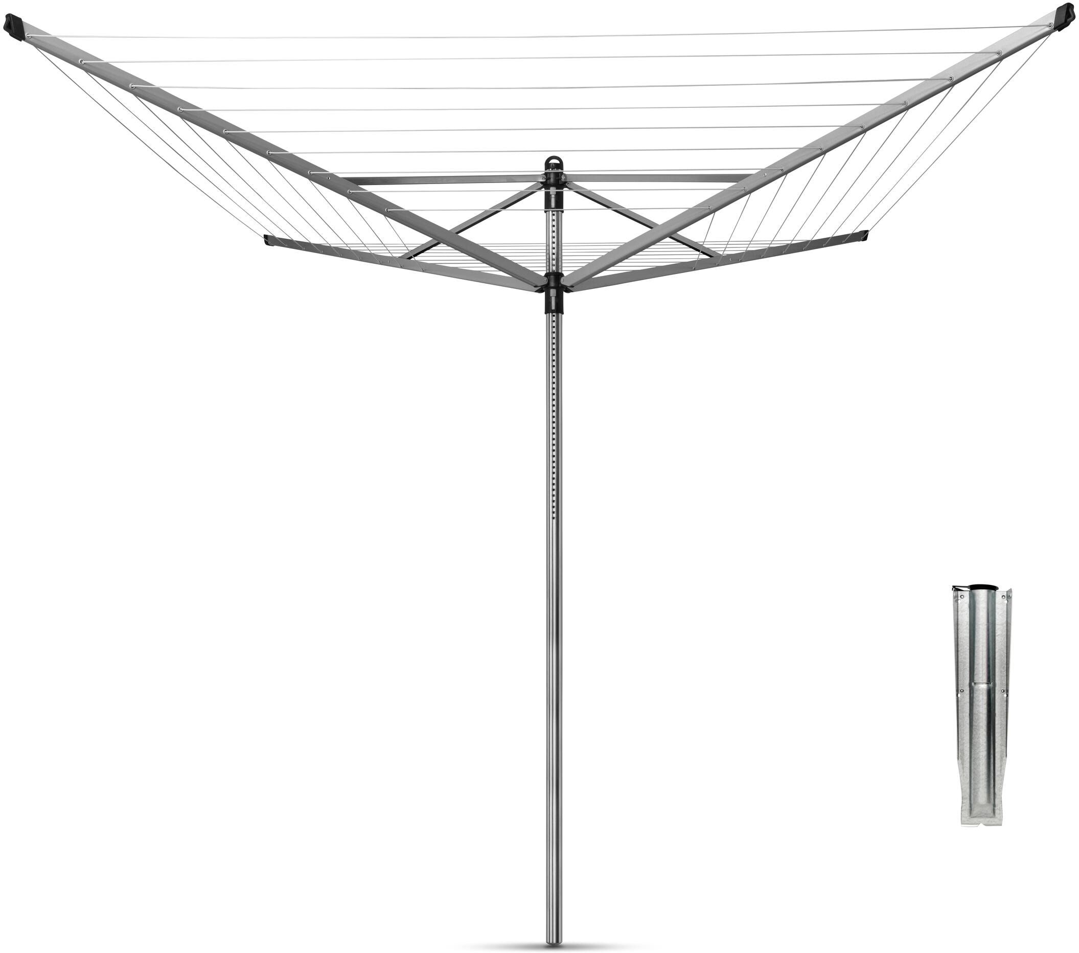 Wäschespinne BRABANTIA "Lift-O-Matic 60m", grau, B:11cm H:200cm, Stahl, Wäscheständer, Wäschespinne grau Einheitsgröße