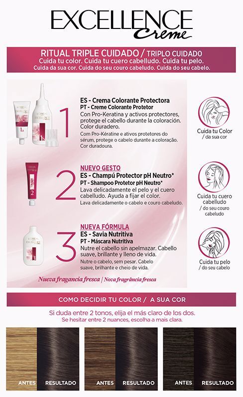 L'Oréal París Excellence Creme tinte #3 castaño oscuro