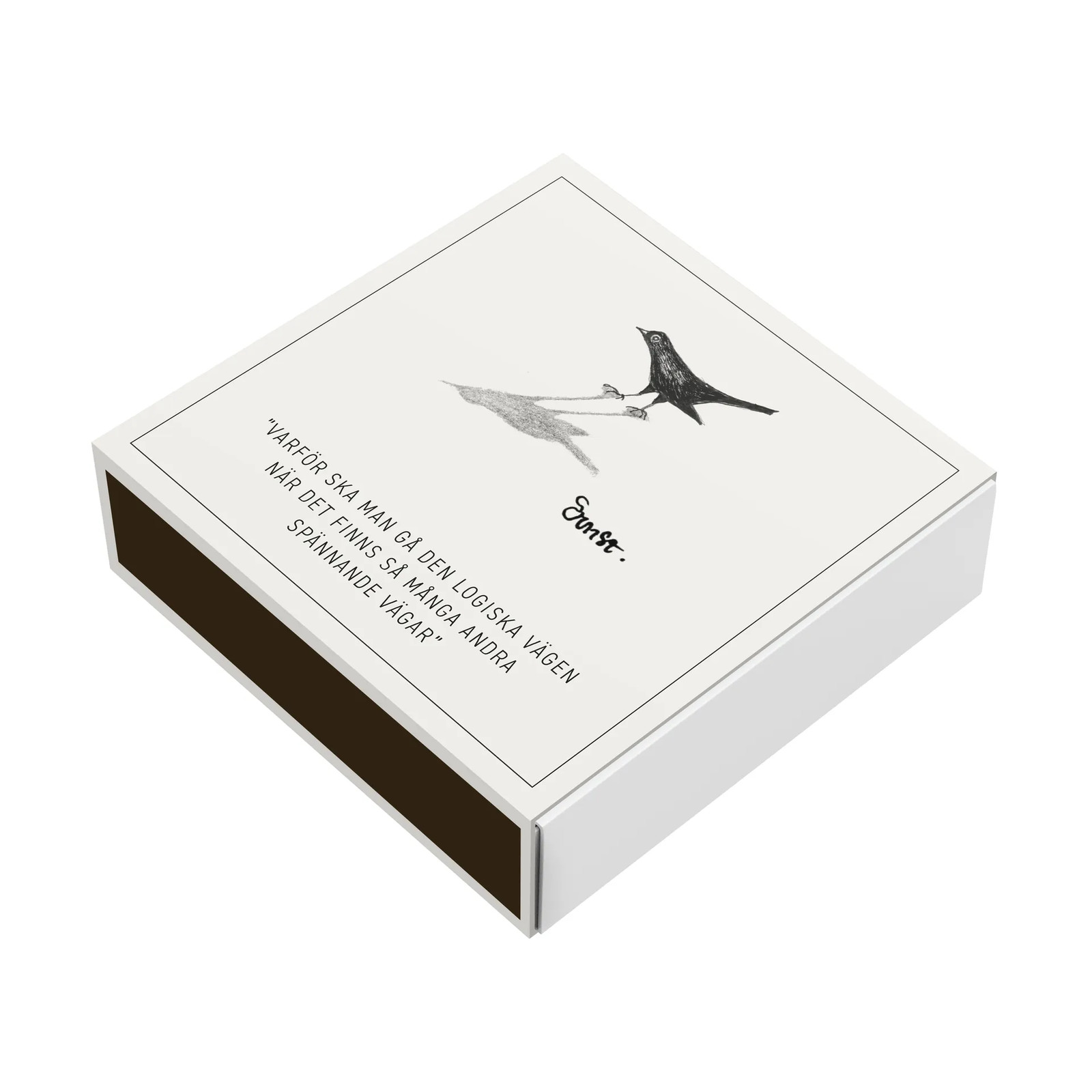 ERNST Ernst luciferdoosje met vogelmotief, 11 x 11 cm