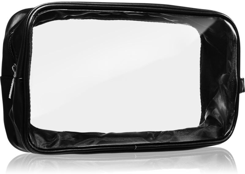 Notino Travel Collection Large Clear Organizer transparent makeup bag L Black 26x14x8,5 cm 1 pc