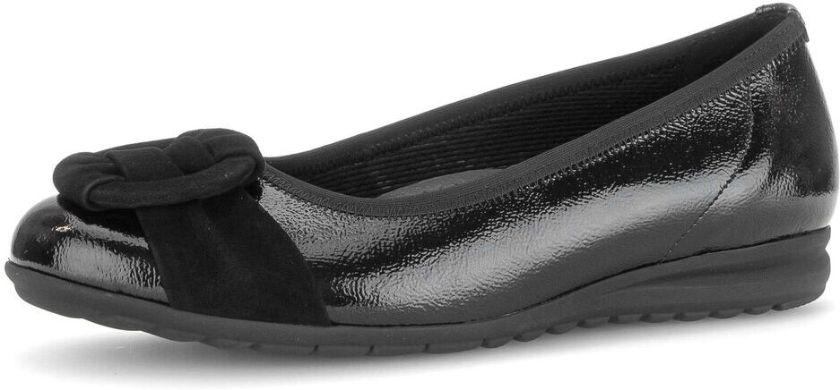 Ballerina GABOR "Sportliche Ballerina", Damen, Gr. 42,5, schwarz, Schuhe Ballerina