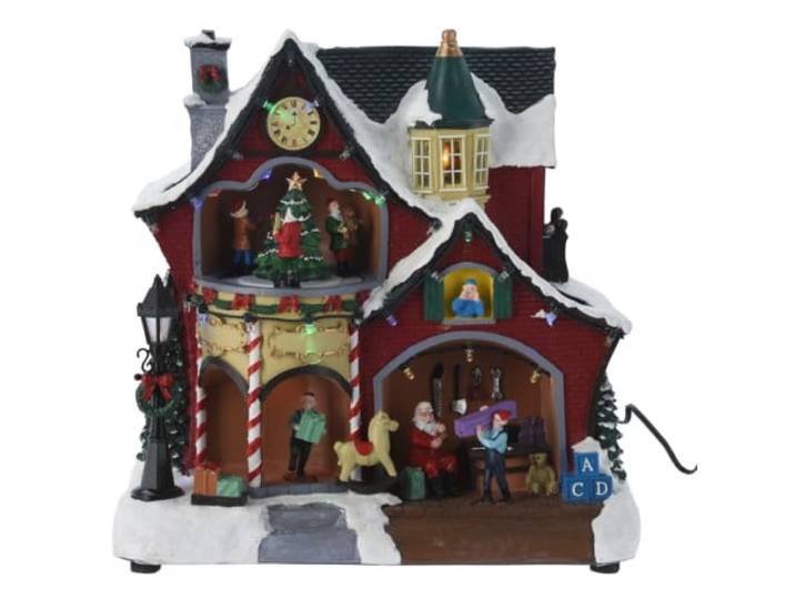 Home & Styling Bewegliche Weihnachtsszene Santa's Workshop