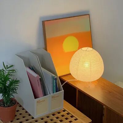 Discount Dollar Deals Lantern Led Table Lamp, Bedside Rice Paper, Living Room Bedroom Decor Table Lights, Study Homestay Art Creative Lamp white