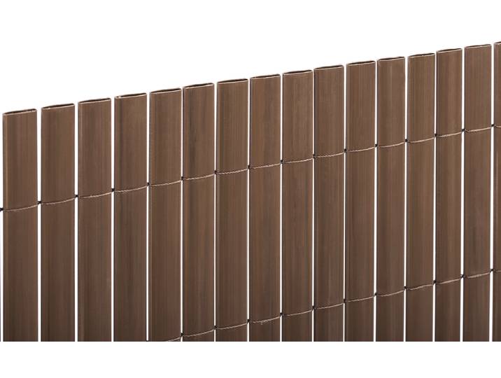Tuinscherm tuinafscheiding balkonscherm kunststof PVC bruin 1x5m