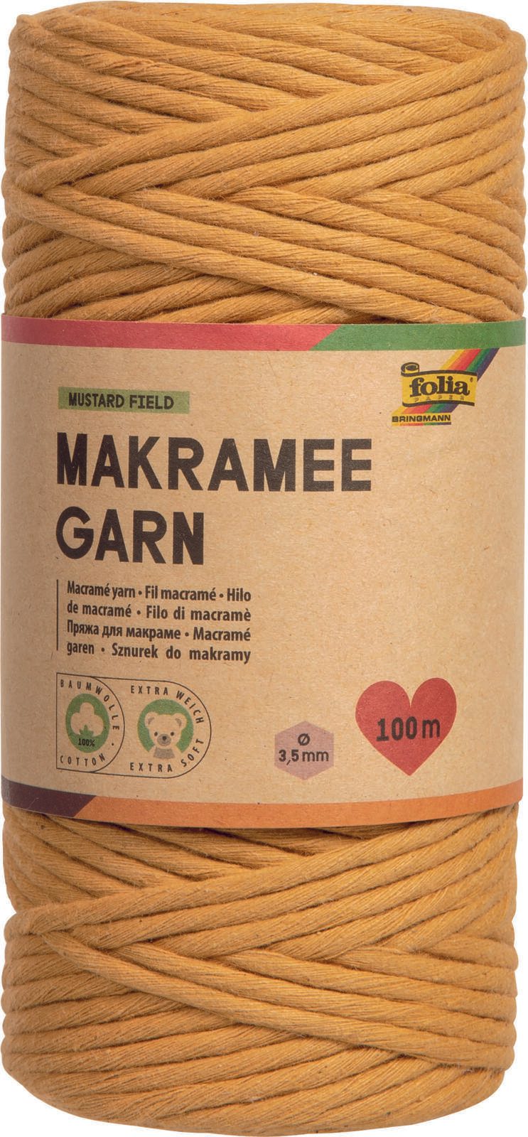 folia Makramee Garn gelb 24993