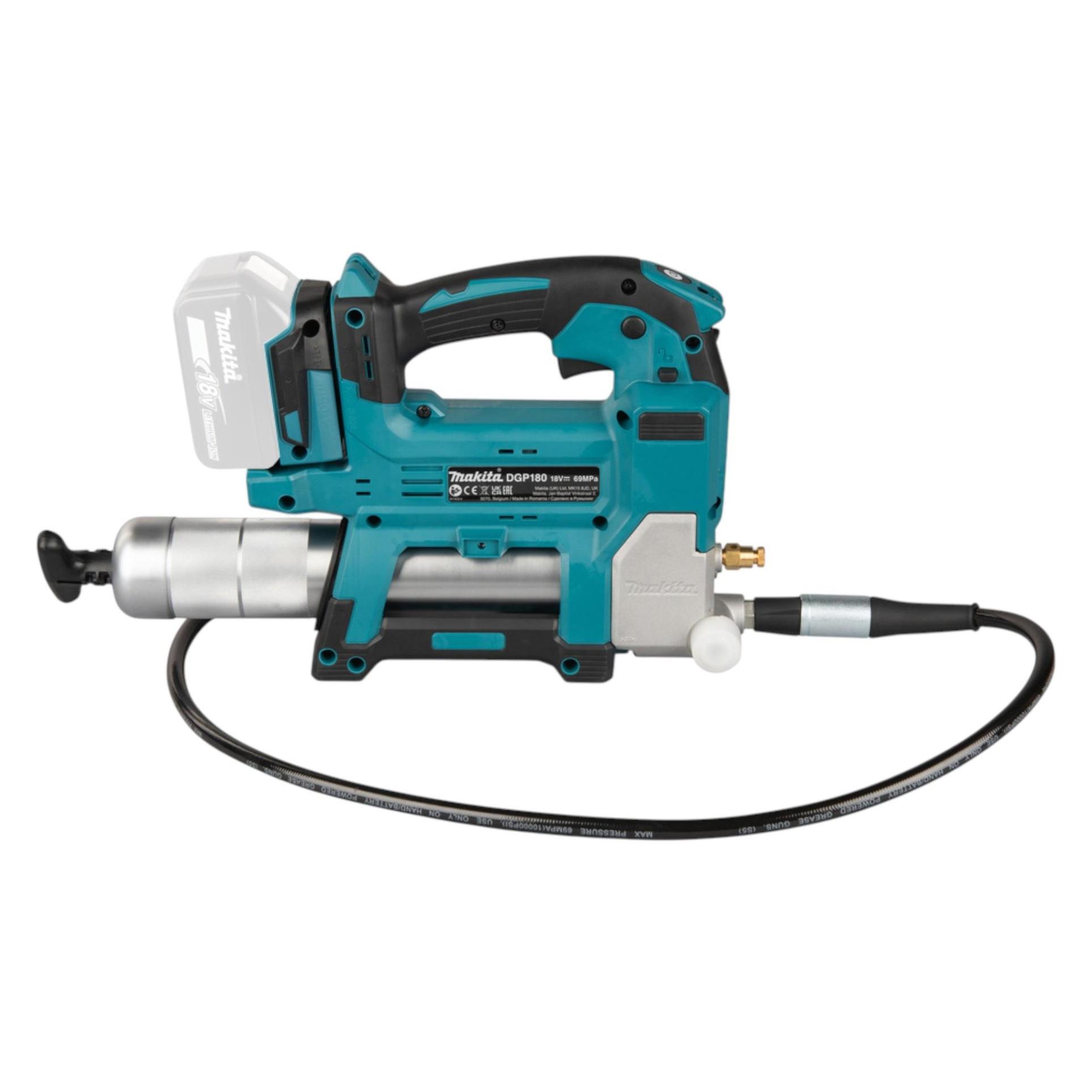 Makita DGP 180 Z Akku Fettpresse 18 V 690 bar + 1x Akku 9,0 Ah + Ladegerät (Fettpresse) (DGP180Z)