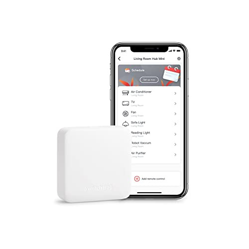 SwitchBot Hub Mini Smart afstandsbediening met wifi voor airconditioning en smart home, compatibel met Alexa, Google Home en Siri - Wit