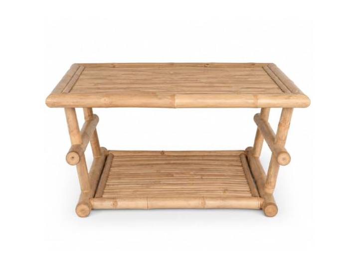 Decorasian Bambus Couchtisch (85x55x45 cm) – Lounge Tisch für Indoor & überdachten Outdoor Bereich – Boho Beistelltisch, für Balkon & Wohnzimmer