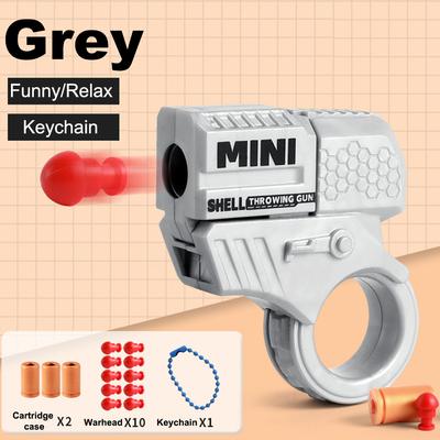Modern Mode Marketplace Mini Pistol Keychain Stress Relief Toy Launcher Gift grey