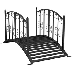 Outsunny - Gartenbrücke - 119Lx67Wx70Hcm - Schwarz