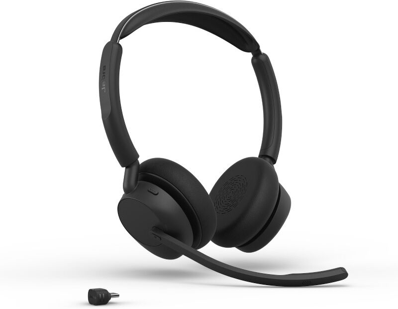Jabra GN Jabra Evolve3 45 Duo USB-C UC Casque Sans Fil Casque professionnel duo sans fil avec USB-C, certification UC, ANC et 3 microphones ClearVoice™ pour