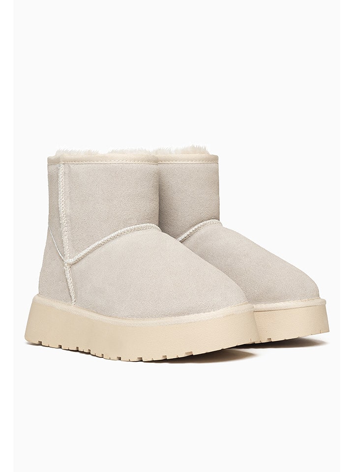 Gooce Leder-Winterboots "Thimble" in Creme - 40
