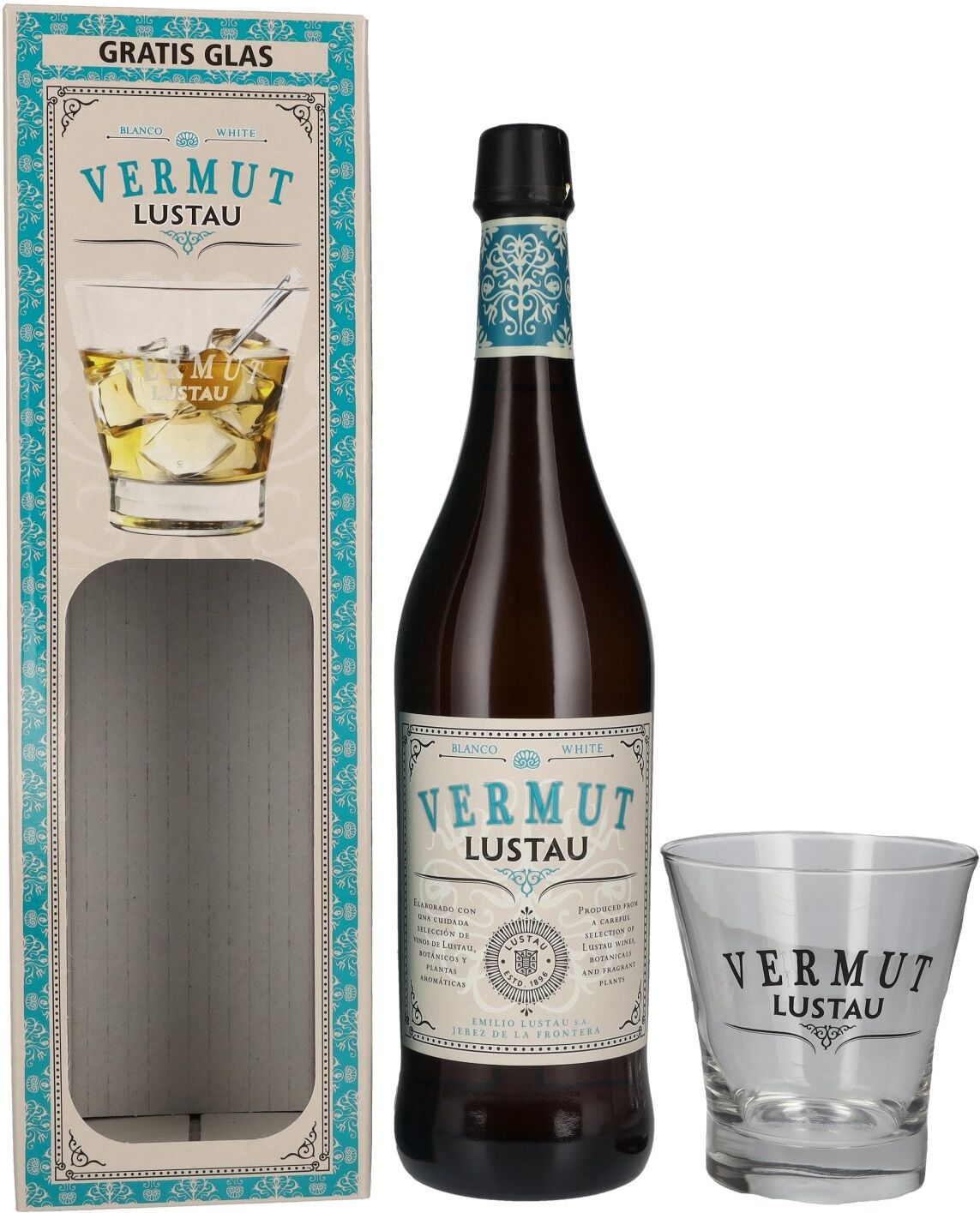 Lustau Emilio Lustau Vermut White 15% Vol. 0,75l in Geschenkbox mit Glas