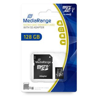 128GB MediaRange MicroSD Card UHS-1 Cl.10 inkl. Adapter