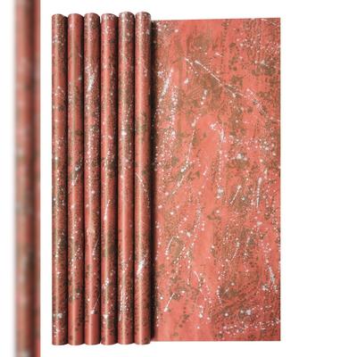 Clairefontaine 30x Geschenkpapier Kraft mit Felsmotiv 60g, Rolle 2,5x0,70m - Braun| 281199C