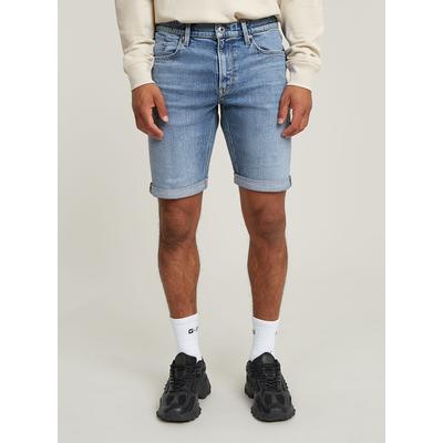 Shorts G-STAR "Mosa Shorts", Herren, Gr. 35, blau (faded sea point blau), Obermaterial: 94% Baumwolle, 5% Elastomultiester, 1% Elasthan, Hosen Shorts