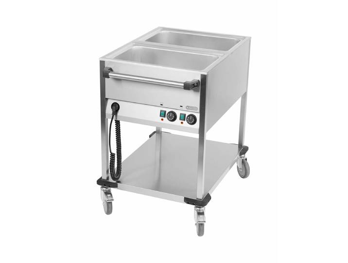 Bartscher 2 x GN 1/1-200mm Bain-Marie-Wagen kurz