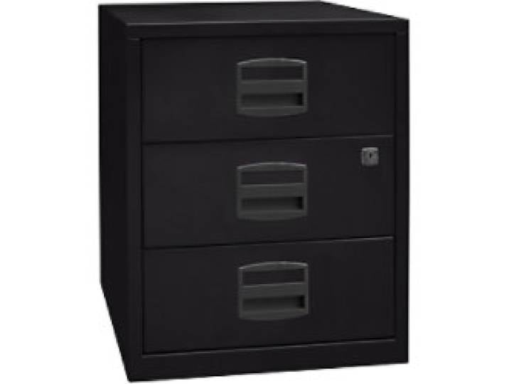 Bisley Home Mobiler Beistellschrank PFA Home 3 Schubladen Schwarz 413 x 400 x 528 mm