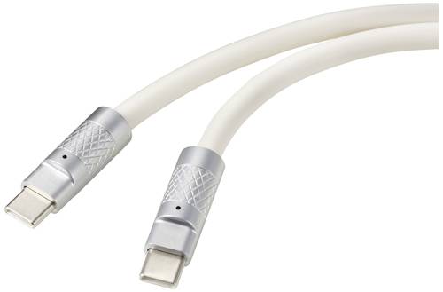Renkforce USB-C Kabel USB 2.0 USB-C Stecker, USB-C Stecker 0.50m Weiß RF-6056874