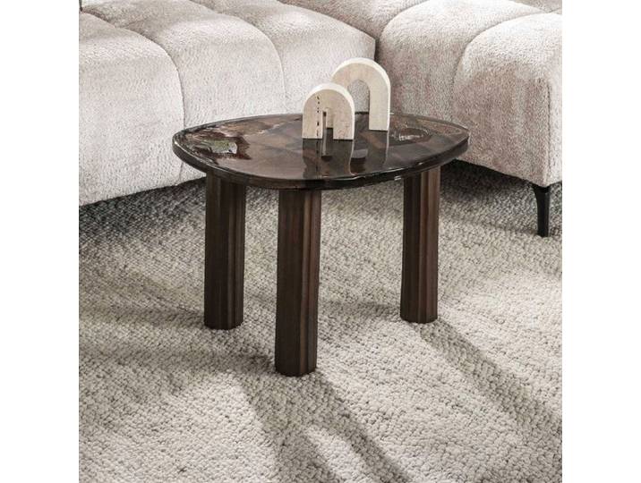 Table basse 62x45x40 cm en verre étiré bronze antique - ATILY