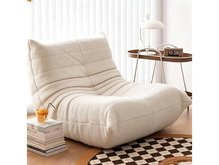 Fucxeoy Togo Kaminsessel, Ecksitzsäcke, Bequemes Lazy-Bodensofa Loungesessel-Sofa Aus Schaumstoff Mit Ergonomischem Design, Für Wohnzimmer, Schlafzimmer, Wohnheim, Salon, Büro
