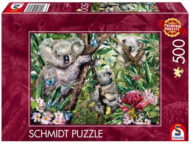 Puzzle 500 pcs Une adorable famille de koalas - Puzzles Schmidt