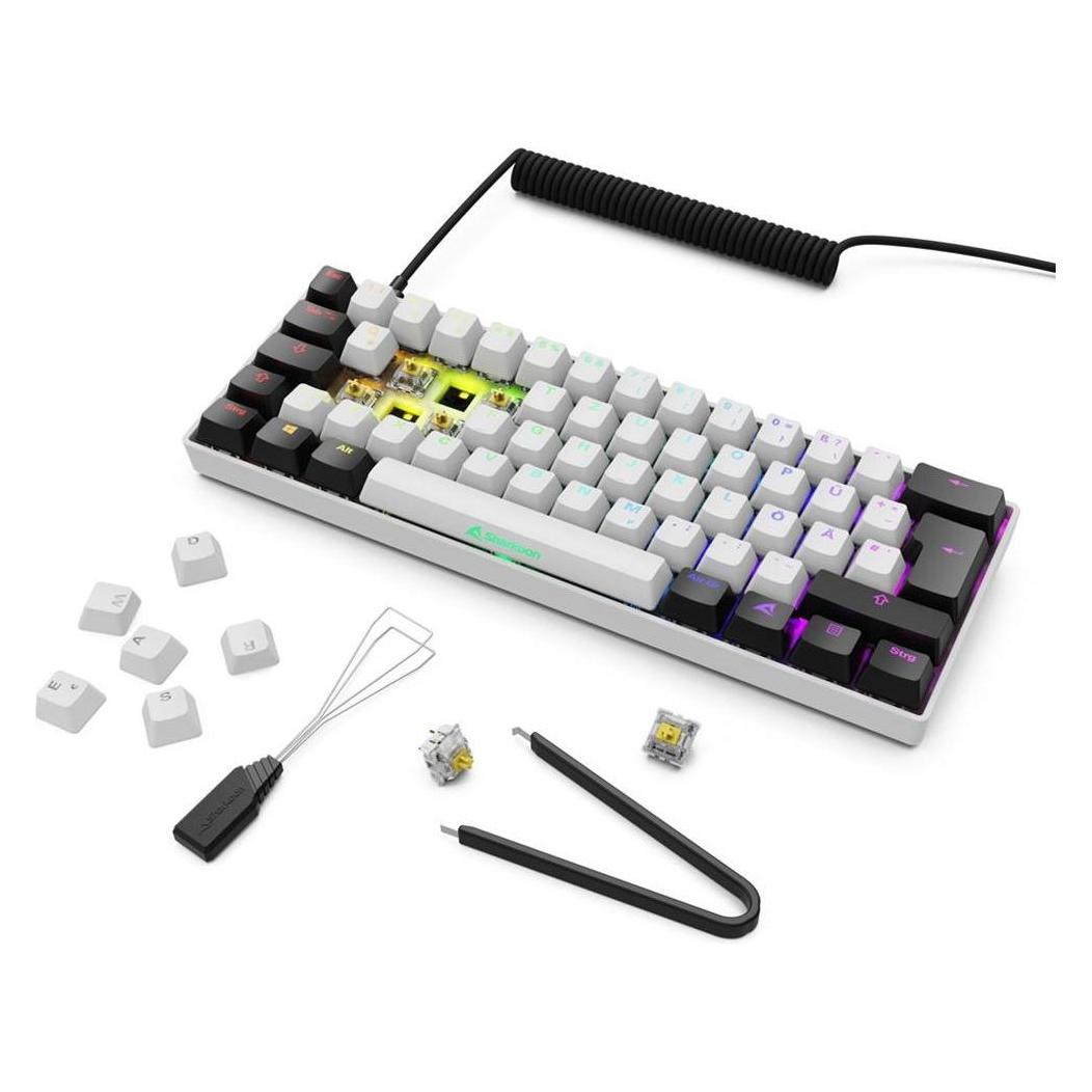 Sharkoon SGK50 S4 Gen2 wh Gateron yellow DE (DE, Kabelgebunden) (4044951041886)