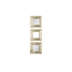 Wandspiegel  3er Set   , gold , Kunststoff,Glas , Maße (cm): T: 2.0  Ø: 25