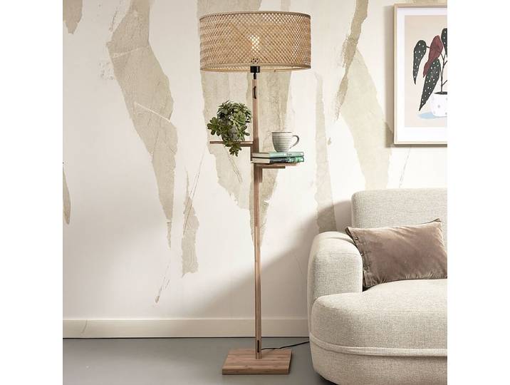 Stehleuchte Java Typ A Ø 50cm Beige/Beige Bambus E27