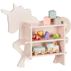 Relaxdays Kinderregal Einhorn Rosa