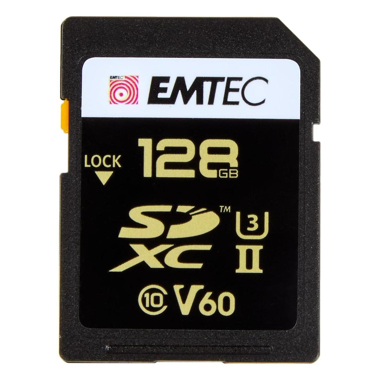 Emtec SD 128GB UHS-II U3 V60 Ultra Pro (128 GB, SDXC, U3, UHS-II) (ECMSD128GUHS2V60)