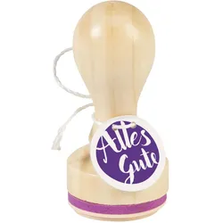 3x Stewo, Stempel, Tampon à motif rond - Alles Gute