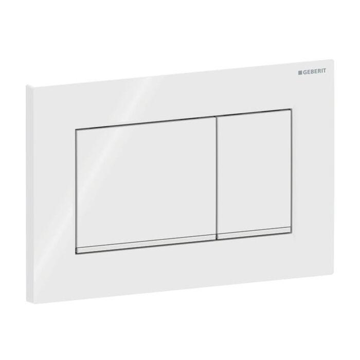 Geberit Sigma 20 Square Betätigungsplatte 115883KJ1 weiß / hochglanz-verchromt