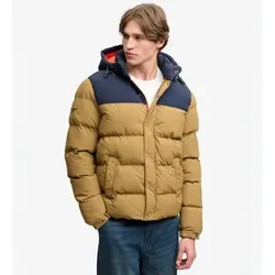 Superdry für Herren. M5012424A Gesteppte Jacke Everest Col Block braun (S), Lässig, Polyester