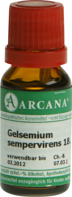 ARCANA Dr. Sewerin GmbH & Co.KG GELSEMIUM SEMPERVIRENS LM 18 Dilution 10 ml 02602097