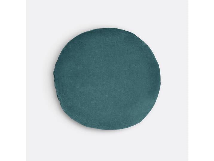 LA REDOUTE Galette de chaise ronde velours, Velvet Vert Canard