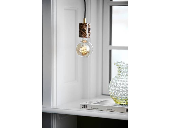 Suspension Siv Ø 6cm Marron/Marron Marbre E27