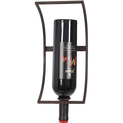 Flaschenhalter AMBIENTE HAUS "Flaschenständer zum hängen 29cm", braun (antikbraun), B:13cm H:14cm L:29cm, Schmiedeeisen, Flaschenhalter, Flaschenhalter