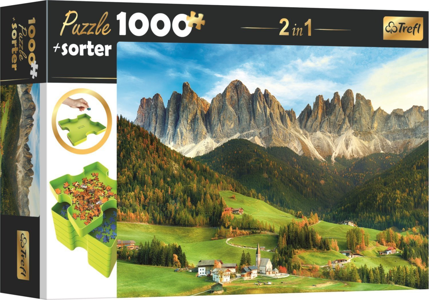 TREFL Puzzel met sorteerbak 2-in-1 Dolomieten Italië 1000 stukjes