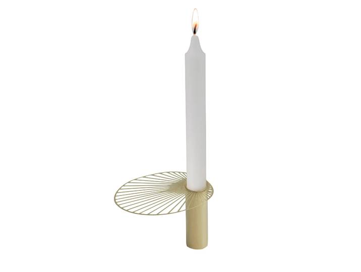 Pluto Design Bougeoir Sun grand 9 cm Doré