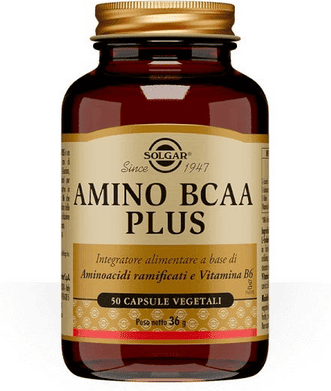 Solgar Amino BCAA Plus Integratore Aminoacidi Ramificati 50 Capsule Vegetali