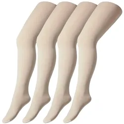 4er Pack camano Fine Strumpfhosen 40 DEN Kinder 0002 - offwhite 122/140