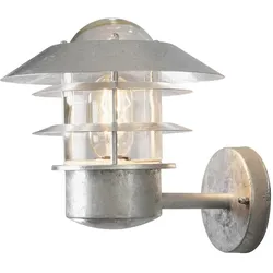 Konstsmide Außen-Wandleuchte MODENA UP SMALL, E27 max. 60W, Stahl galvanisiert / Klarglas KON-7303-320